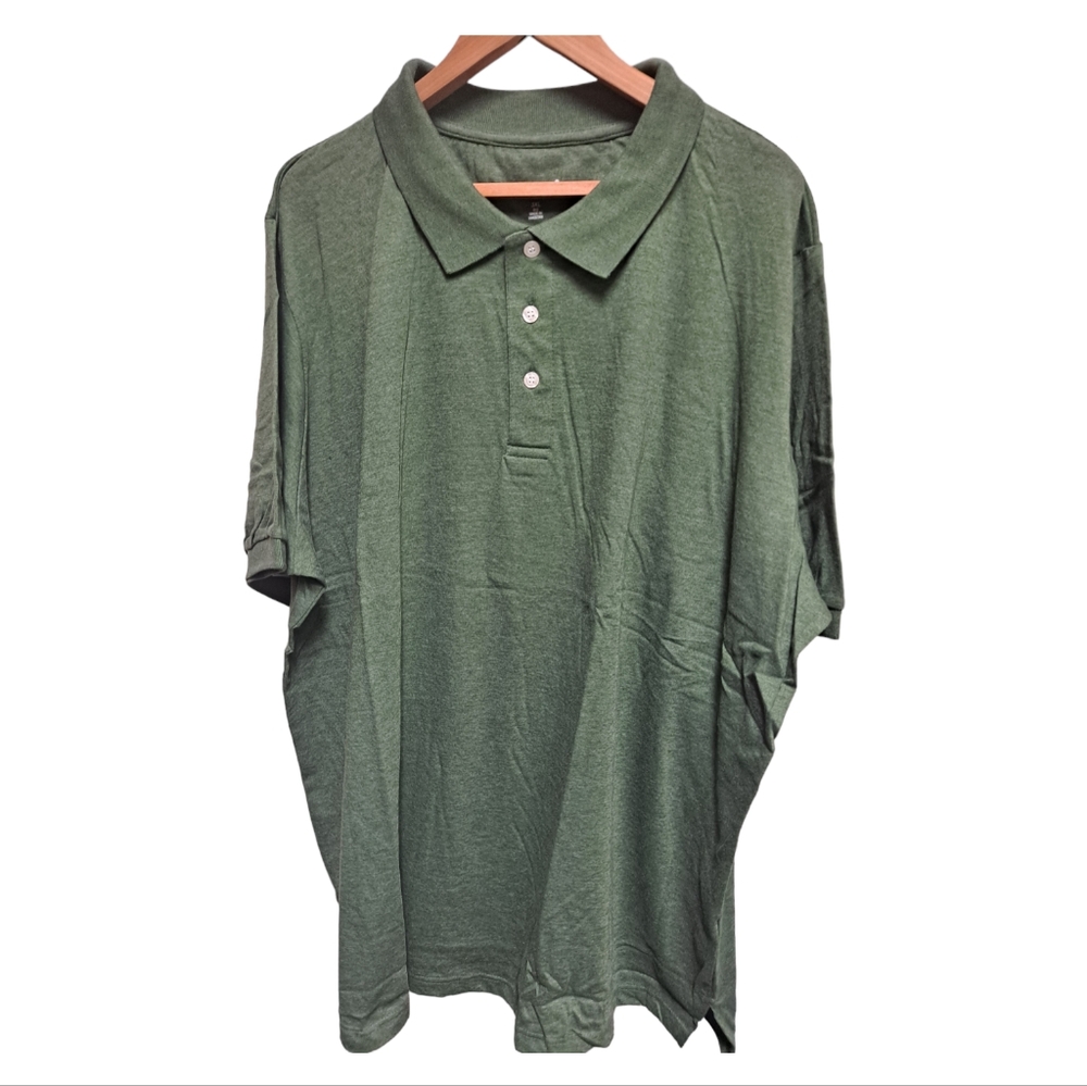 3X Men's Big & Tall KingSize Polo NWOT Deep Olive Green Excellent Condition